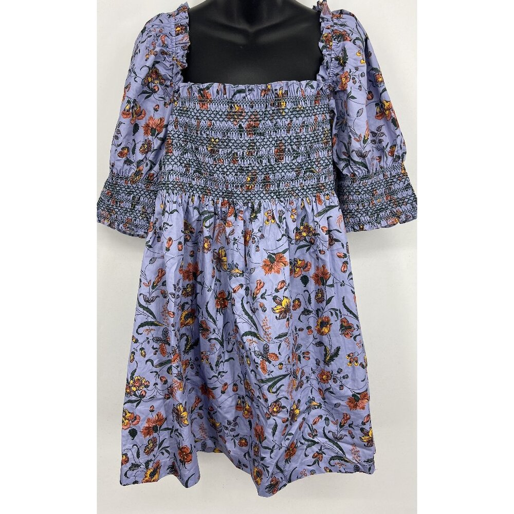 Hill House Nap Dress XXL Extra Extra Large Purple Floral Shift Short Sleeve